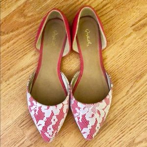 Pink Lace Flats